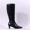Pedro Anton Xavia Low Heel Long Boot - Black Croc